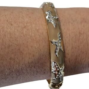 Joan Boyce Enamel Starfish Hinged Bracelet